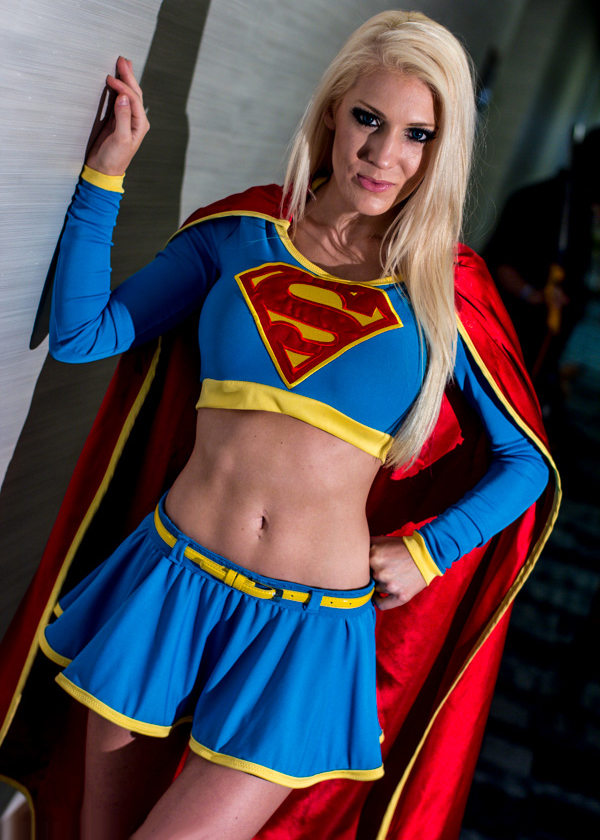 Long Sleeve Supergirl Halloween Superhero Costume